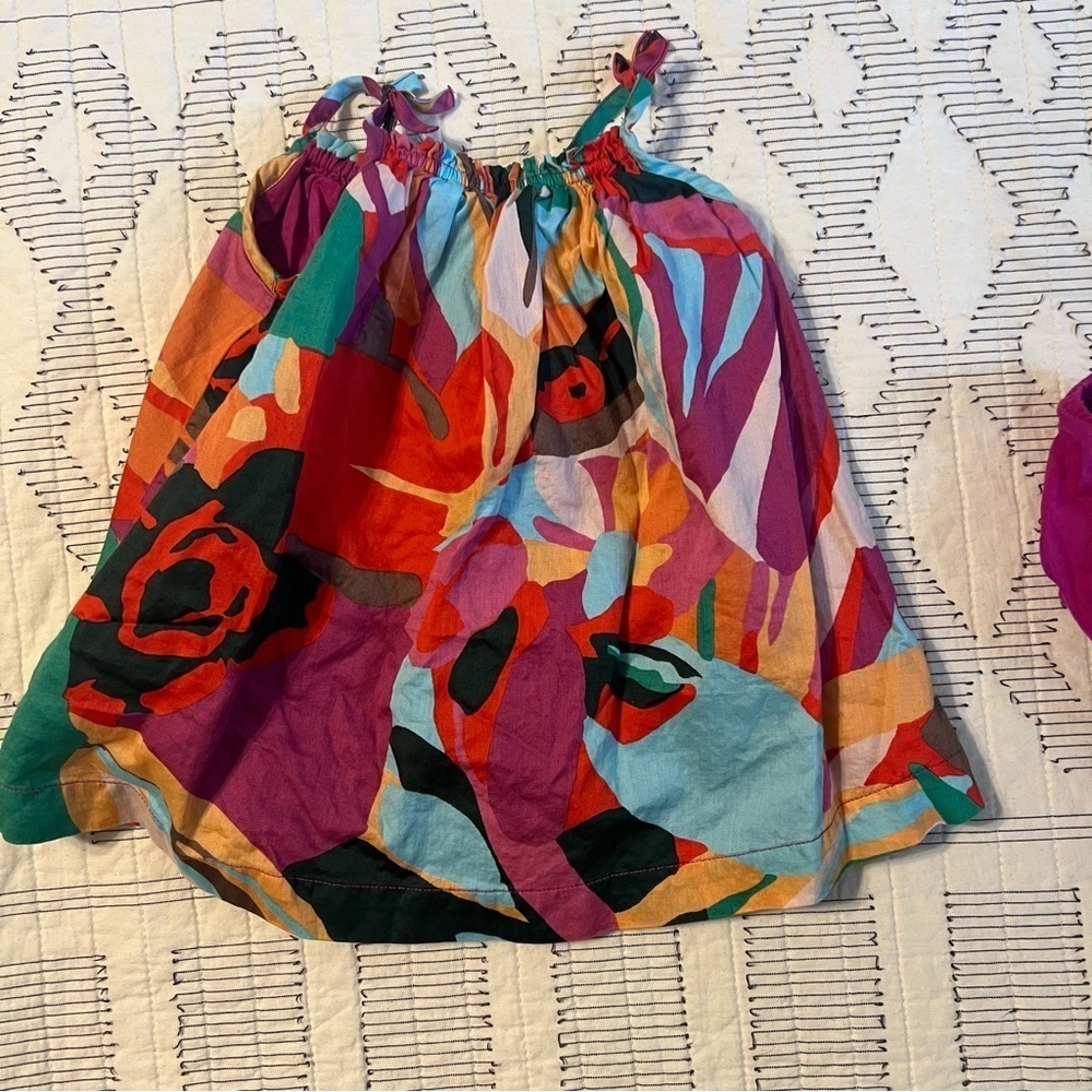 GAP Blue and Pink Pleated Sundress Resort Wear